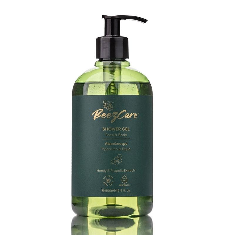 Φωτογραφία προϊόντος: Beezcare Shower Gel Face & Body Αφρόλουτρο για Πρόσωπο & Σώμα με Εκχυλίσματα Μελιού & Πρόπολης 500ml