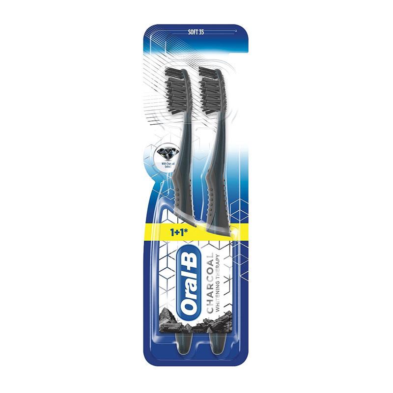 Φωτογραφία προϊόντος: Oral-B Oral B Charcoal Soft 35 Οδοντόβουρτσα Λεύκανσης με Άνθρακα 2τεμ.