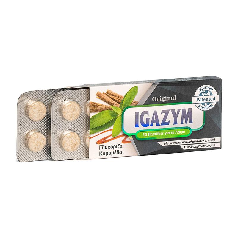 Φωτογραφία προϊόντος: BEEZCARE Igazym Original Παστίλιες για το Λαιμό με Γλυκόριζα & Καραμέλα 20τεμ.