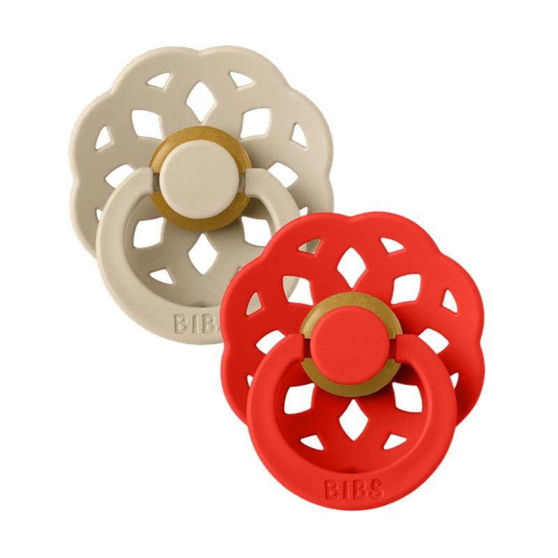 Φωτογραφία προϊόντος: Bibs Boheme Natural Rubber Round Size 2 Πιπίλες Καουτσούκ Στρογγυλές 6+m Vanilla/Candy Apple 2τμχ
