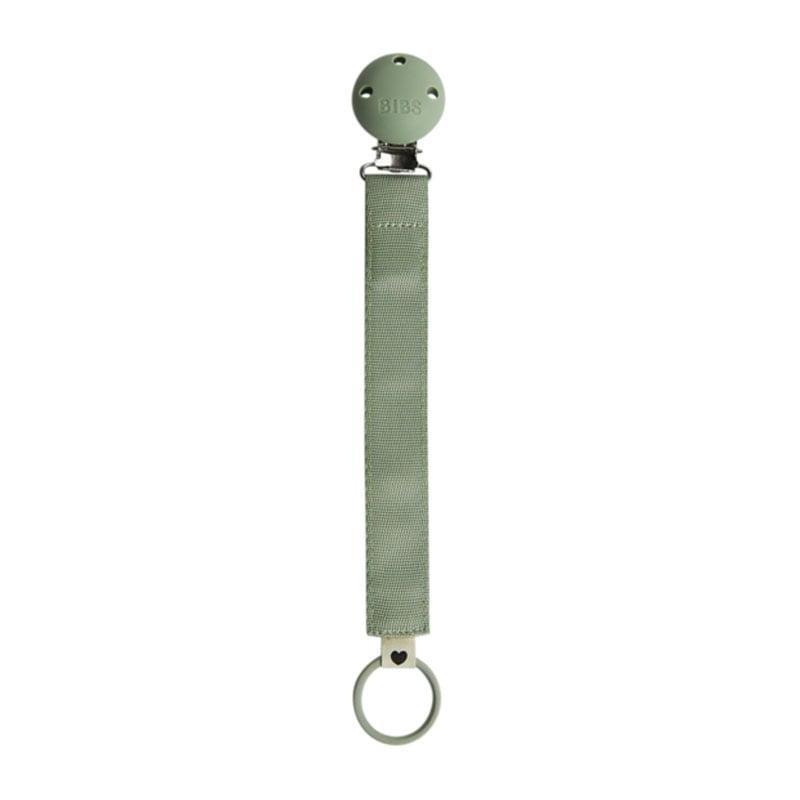 Φωτογραφία προϊόντος: Bibs Pacifier Clip Ribbon Sage Κλιπ Πιπίλας Με Ύφασμα Χακί 1τμχ