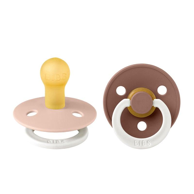 Φωτογραφία προϊόντος: Bibs Colour Glow Natural Rubber Round Size 2 Πιπίλες Καουτσούκ Στρογγυλές Νύχτας 6+m Blush/Woodchuck 2τμχ