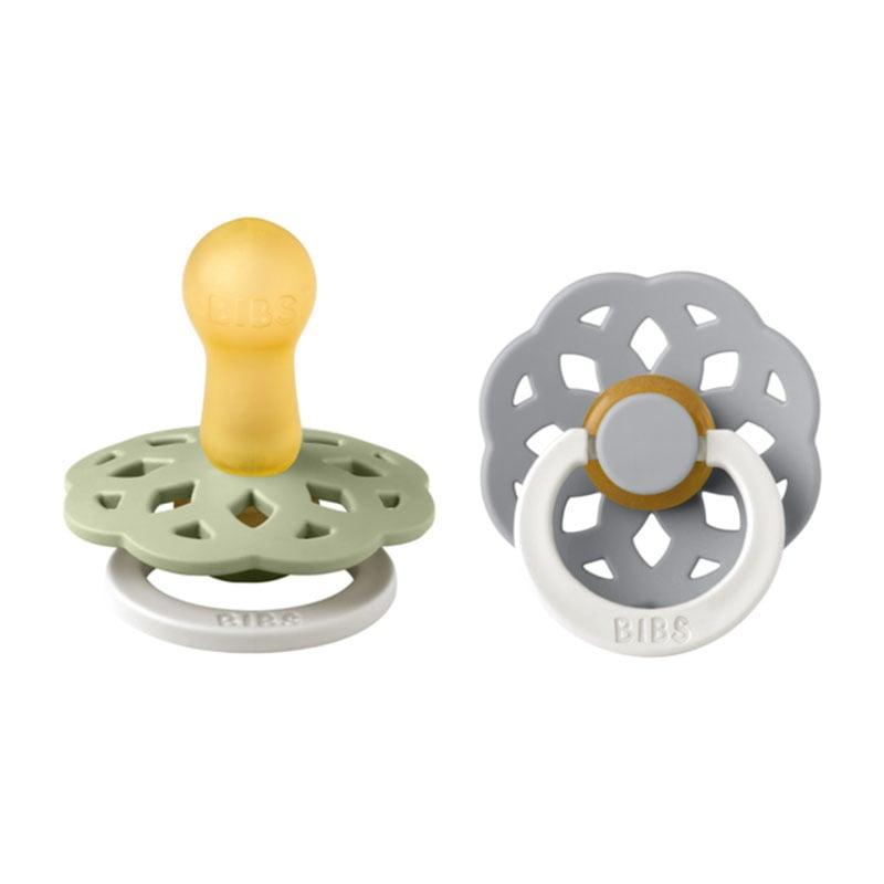 Φωτογραφία προϊόντος: Bibs Boheme Glow Natural Rubber Round Size 2 Πιπίλες Καουτσούκ Στρογγυλές Νύχτας 6+m Sage/Cloud 2τμχ
