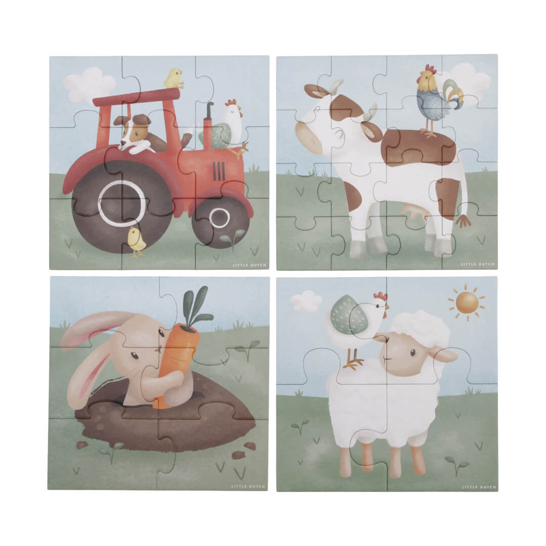 Φωτογραφία προϊόντος: Little Dutch Παζλ 4 σε 1 Little Farm