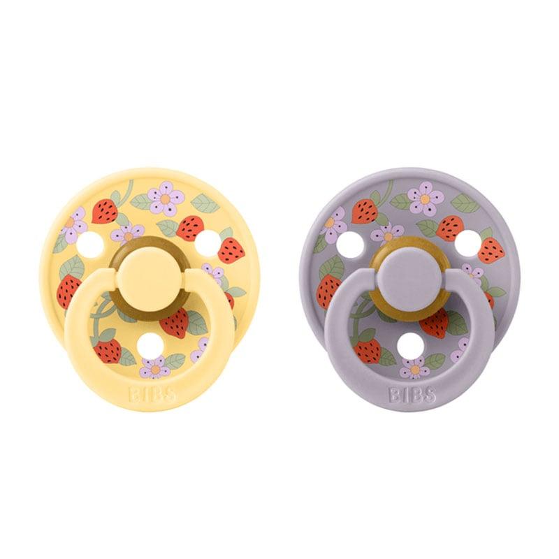 Φωτογραφία προϊόντος: Bibs Liberty Colour Natural Rubber Round Size 2 Πιπίλες Σιλικόνης Καουτσούκ Στρογγυλές 6+m Strawberries/Cream 2τμχ