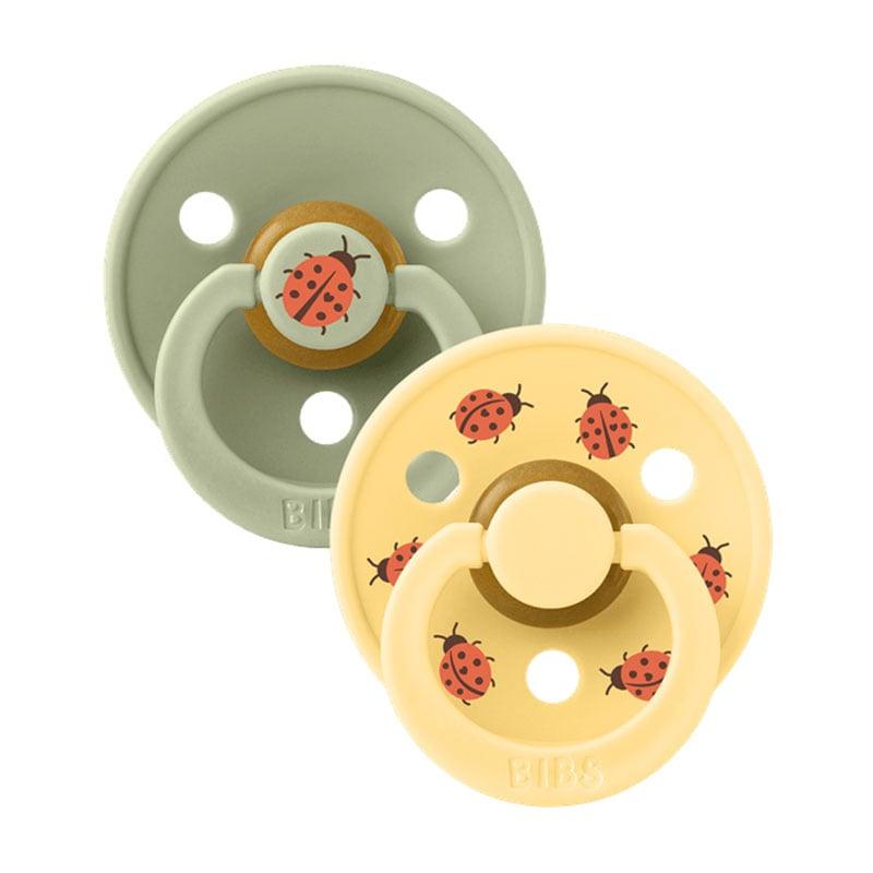 Φωτογραφία προϊόντος: Bibs Colour Natural Rubber Round Size 3 Πιπίλες Καουτσούκ Στρογγυλές 18+m Ladybug Sage Mix 2τμχ