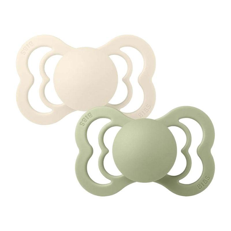 Φωτογραφία προϊόντος: Bibs Supreme Silicone Size 2 Πιπίλες Σιλικόνης 6+ m Ivory/Sage 2τμχ