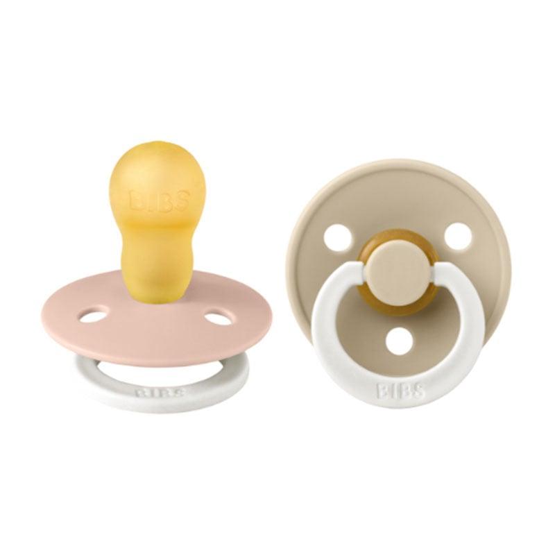 Φωτογραφία προϊόντος: Bibs Colour Glow Natural Rubber Round Size 3 Πιπίλες Καουτσούκ Στρογγυλές Νύχτας 18+m Blush/Vanilla 2τμχ