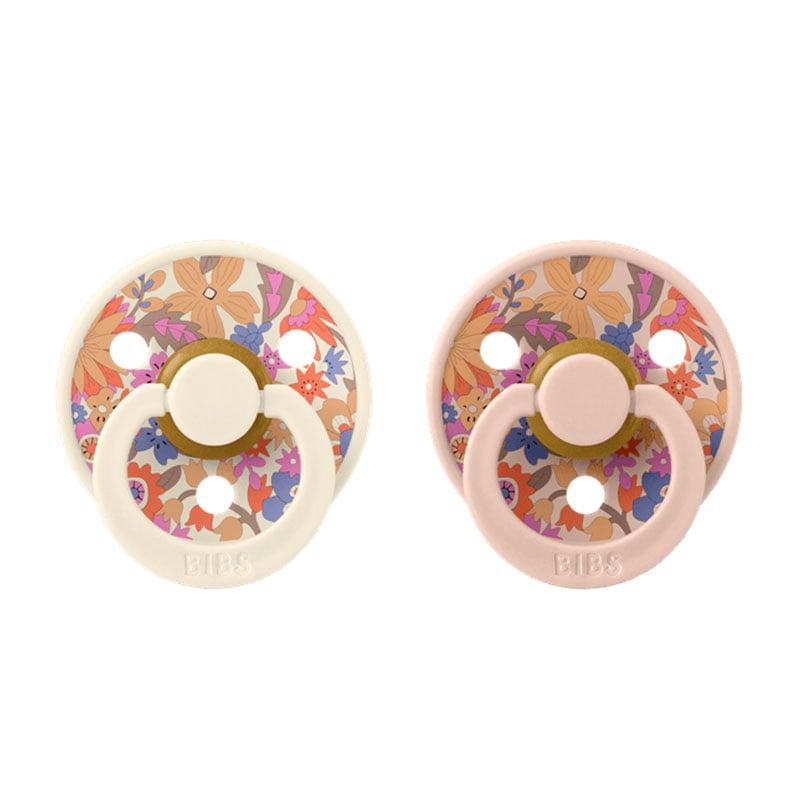 Φωτογραφία προϊόντος: Bibs Liberty Colour Natural Rubber Round Size 1 Πιπίλες Καουτσούκ Στρογγυλές 0+m June Blossom Blush Mix 2 τμχ