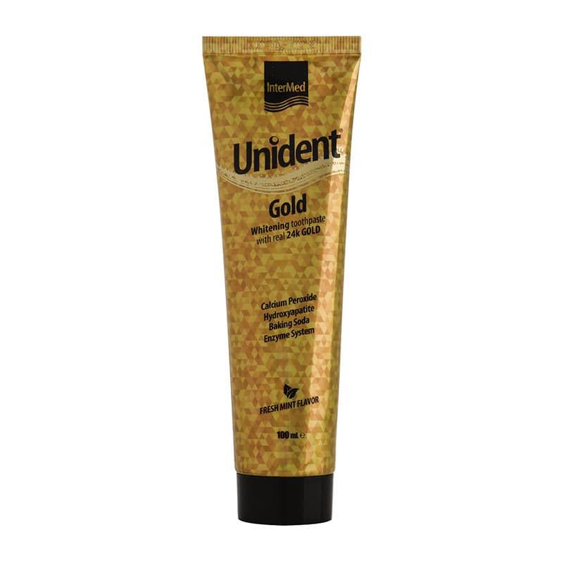 Φωτογραφία προϊόντος: Intermed Unident Gold Toothpaste Λευκαντική Οδοντόκρεμα 100ml