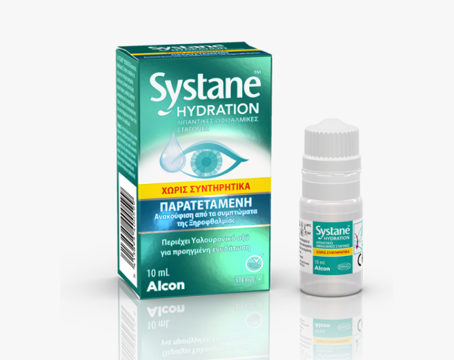 Φωτογραφία προϊόντος: ALCON Systane Hydration Χωρίς Συντηρητικά Οφθαλμικές Σταγόνες με Υαλουρονικό Οξύ 10ml