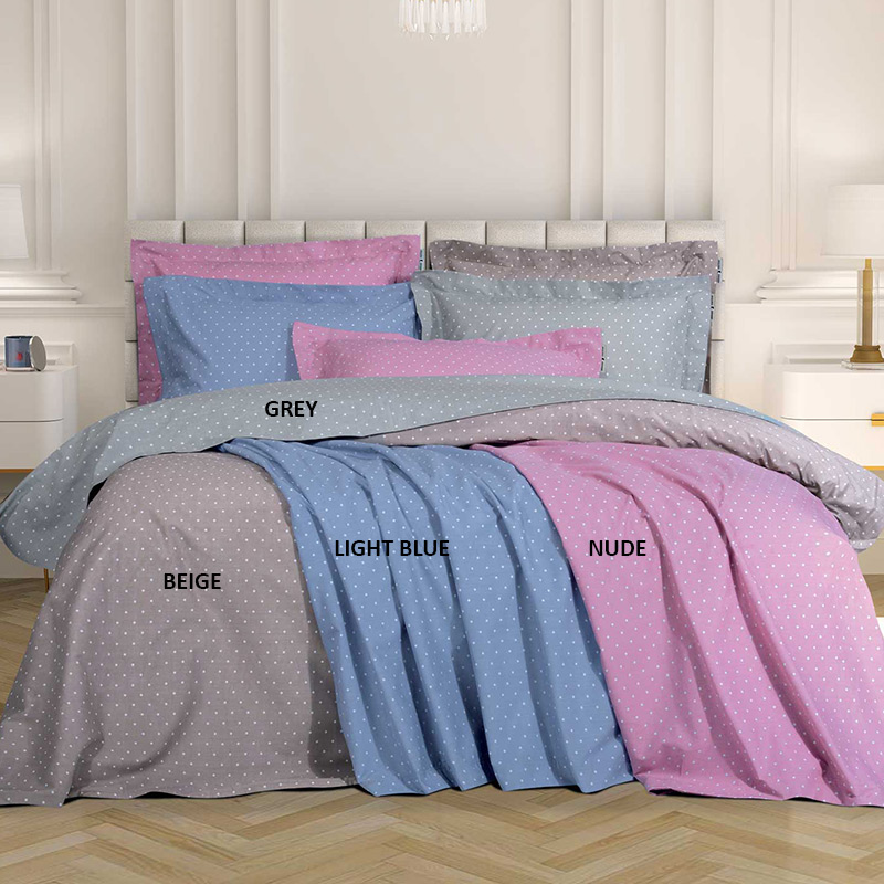 Φωτογραφία προϊόντος: Σεντόνι King Size 260x280 Greenwich Polo Loft Dots - NUDE