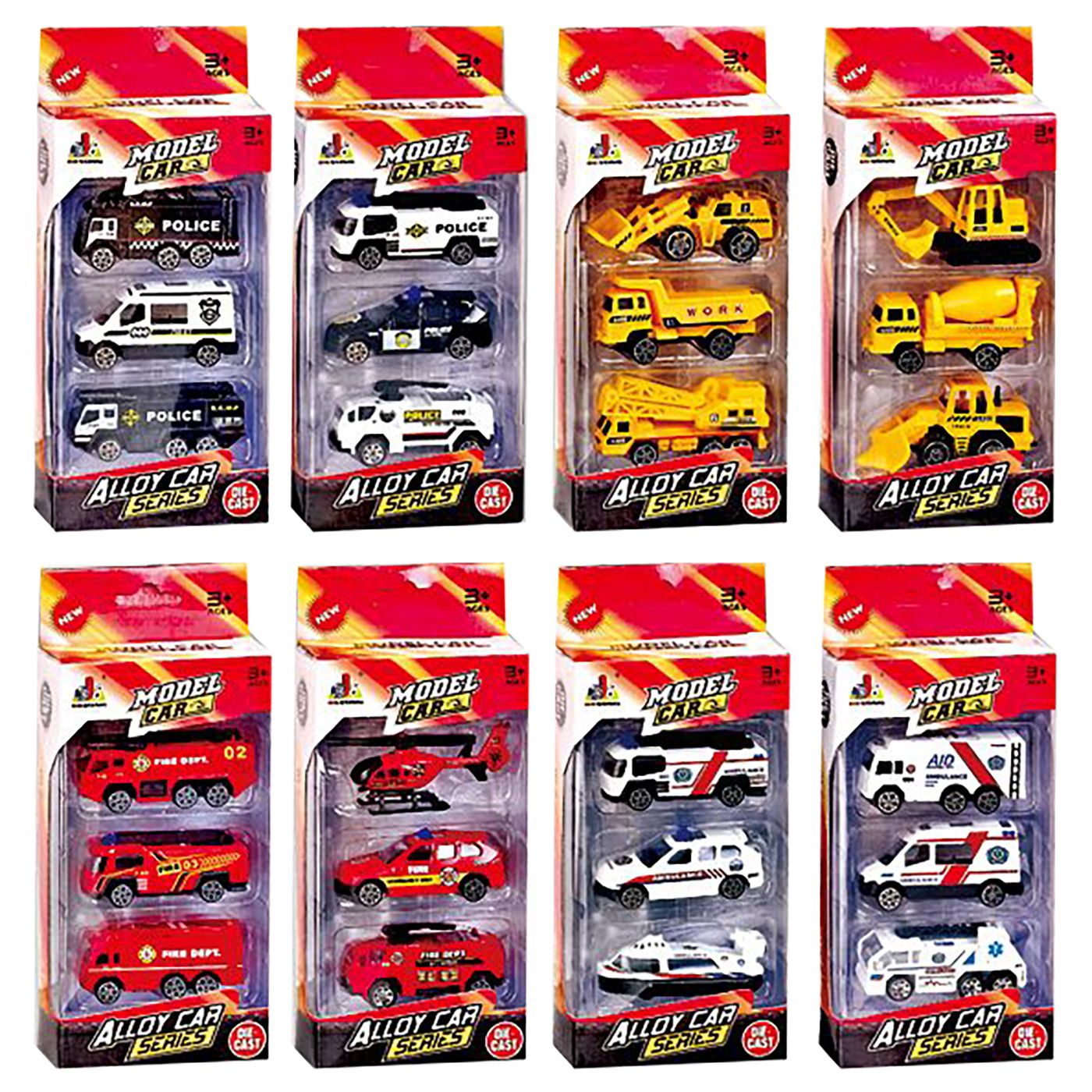Φωτογραφία προϊόντος: Σετ 3 Οχήματα die Cast Metal Free Wheels 22x9x4,5cm ToyMarkt 913361