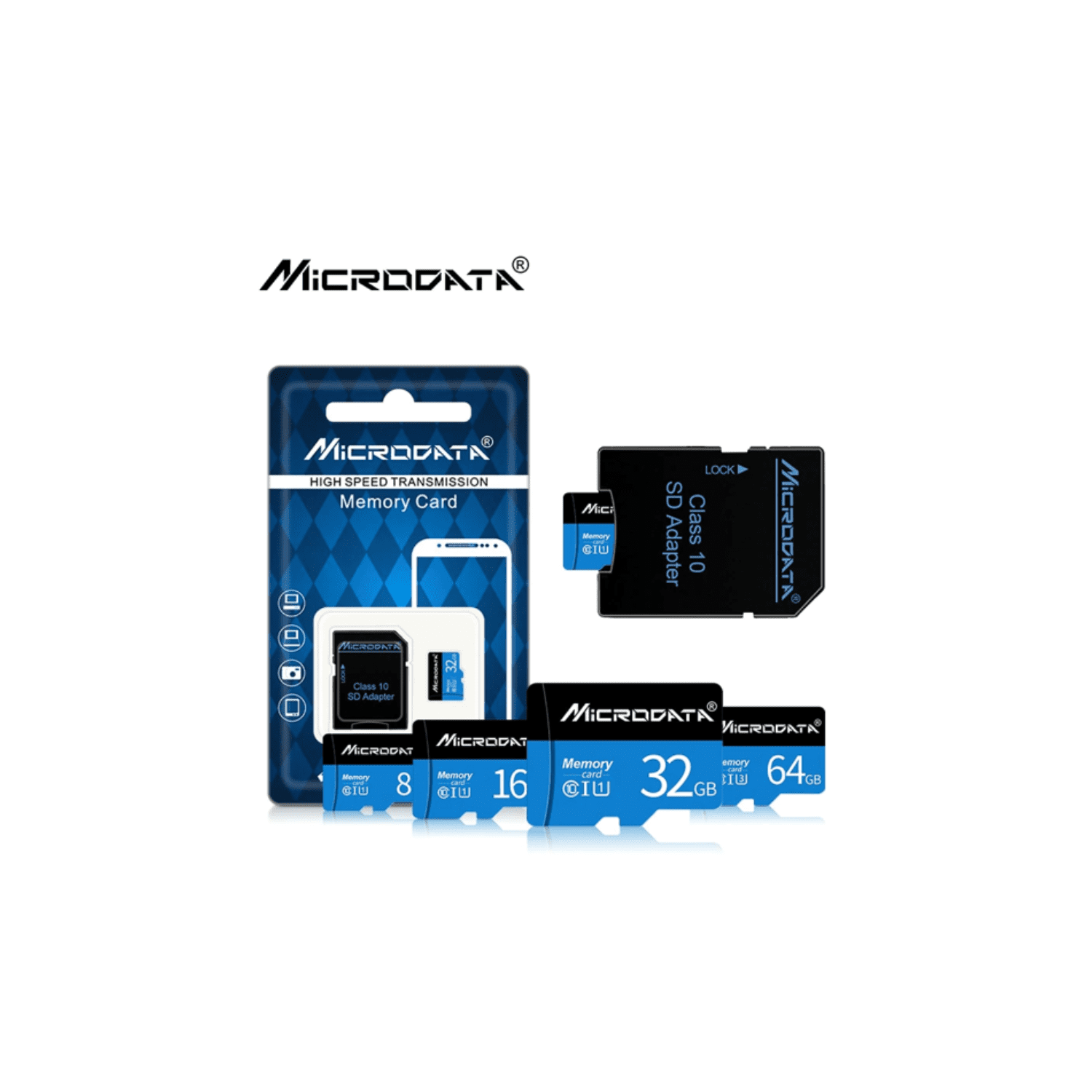 Φωτογραφία προϊόντος: Κάρτα μνήμης microSD 32GB MICRODATA PLUS με Adapter MB-MC64HA