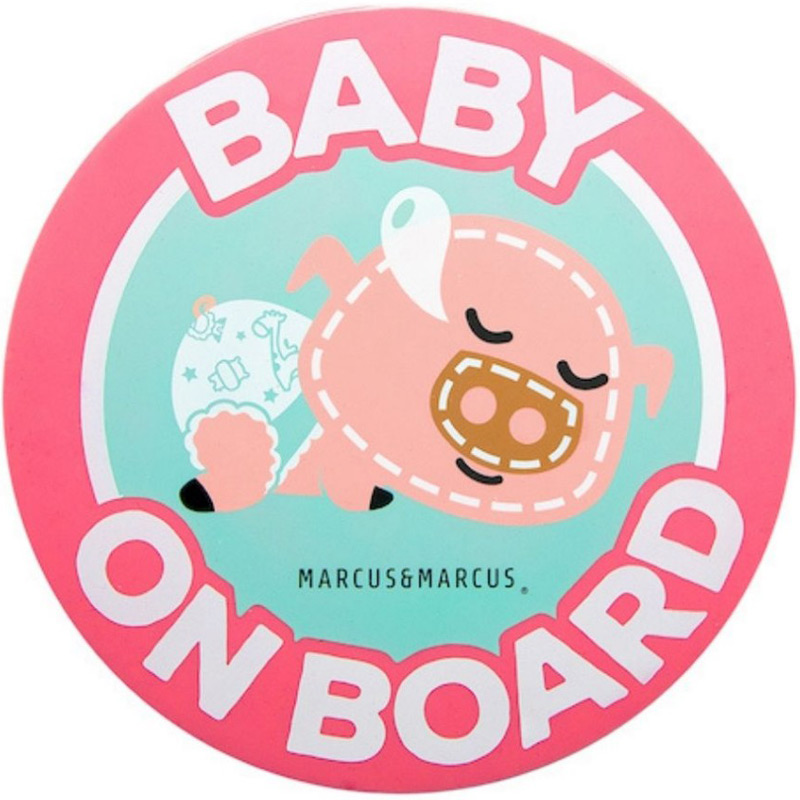 Φωτογραφία προϊόντος: Marcus &amp; Marcus Σήμα Αυτοκινήτου Baby On Board Marcus & Marcus GF10PG Pig
