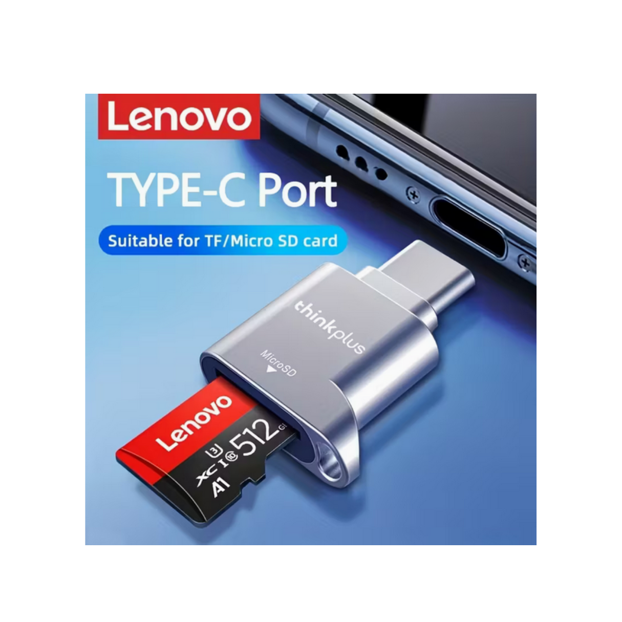 Φωτογραφία προϊόντος: Card reader LENOVO για micro SD σε USB-C