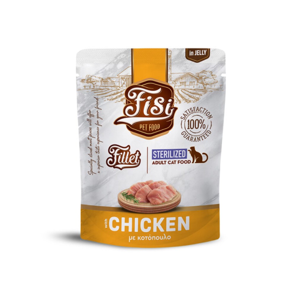 Φωτογραφία προϊόντος: Fisi Fillet Cat Sterilized Κοτόπουλο σε Ζελέ 300gr