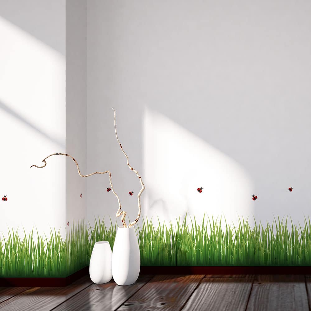 Φωτογραφία προϊόντος: Ango Grass & Ladybugs αυτοκόλλητη βινυλίου μπορντούρα (53004)