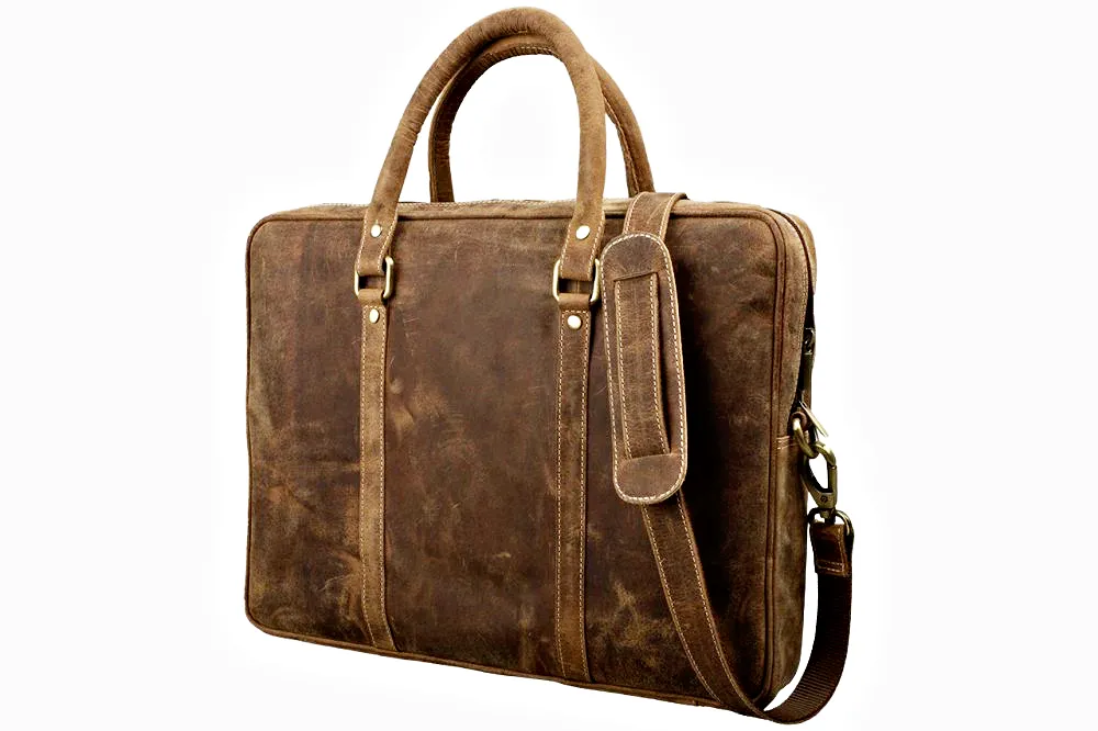 Φωτογραφία προϊόντος: Τσάντα Business/Notebook - Buffalo Hunter Leather Oil🦬 Buffalo Pull-Up Vintage leather