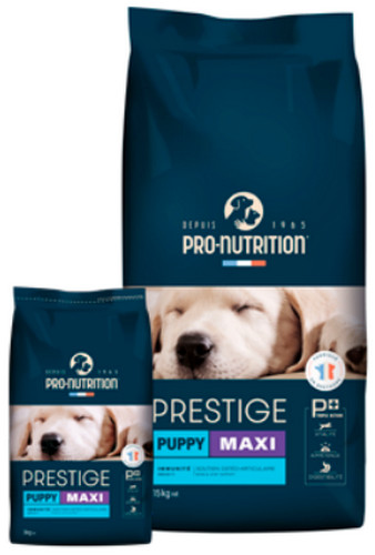 Φωτογραφία προϊόντος: Pro-nutrition prestige πλήρης τροφή ανάπτυξης για νεαρά σκυλιά μεγάλων φυλών 15kg Pro-nutrition flatazor (3269872101506)