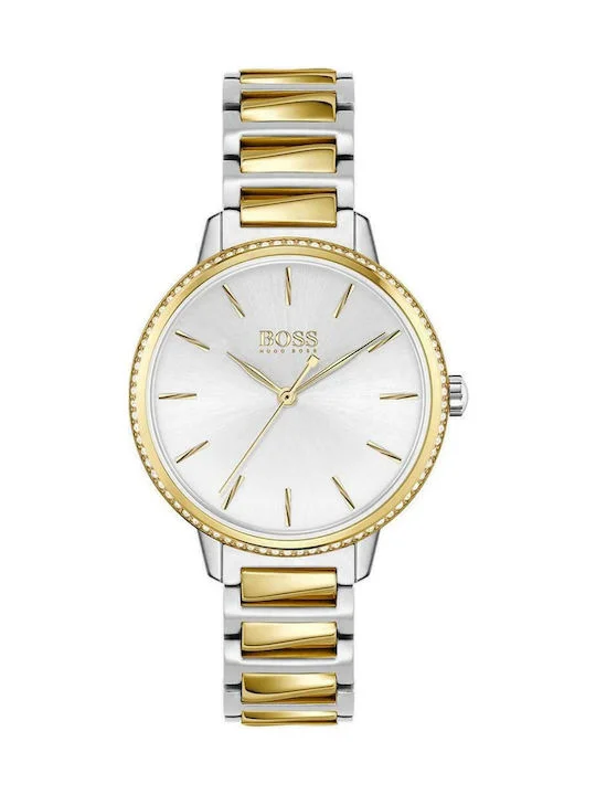 Φωτογραφία προϊόντος: Hugo Boss Singnature Γυναικείο Ρολόι 34mm Μπαταρίας με Μεταλλικό Μπρασελέ