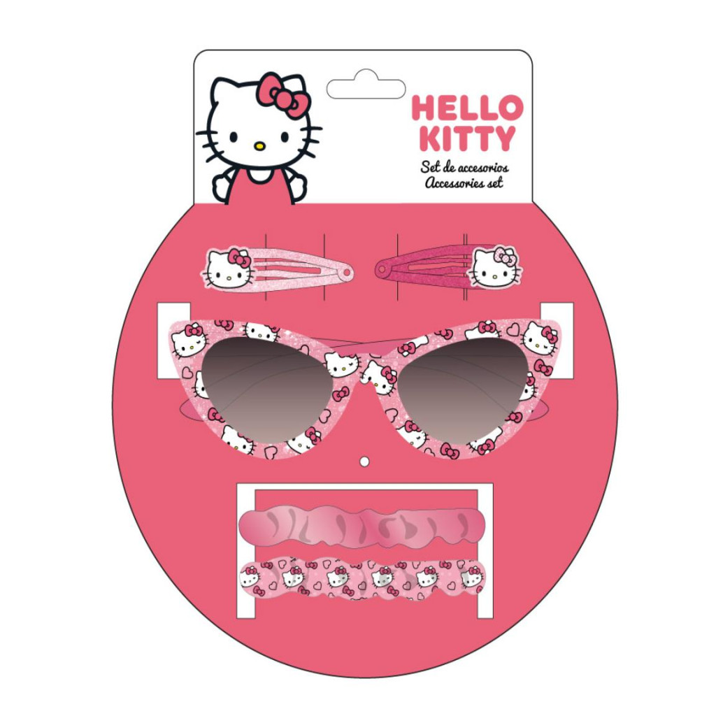 Φωτογραφία προϊόντος: Peach Jewelry Hello Kitty Σετ Γυαλιά Ηλιού Αξεσουάρ Μαλλιών