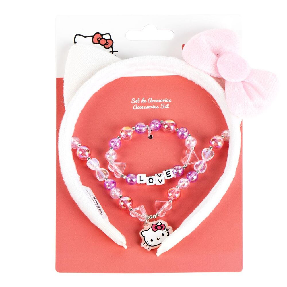 Φωτογραφία προϊόντος: Peach Jewelry Hello Kitty Παιδική Στέκα Μαλλιών Βραχιόλι Μενταγιόν