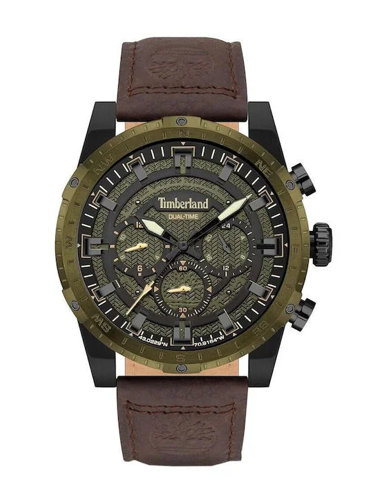 Φωτογραφία προϊόντος: Timberland Ανδρικό Ρολόι Μπαταρίας με Καφέ Δερμάτινο Λουράκι TDWGF2202001
