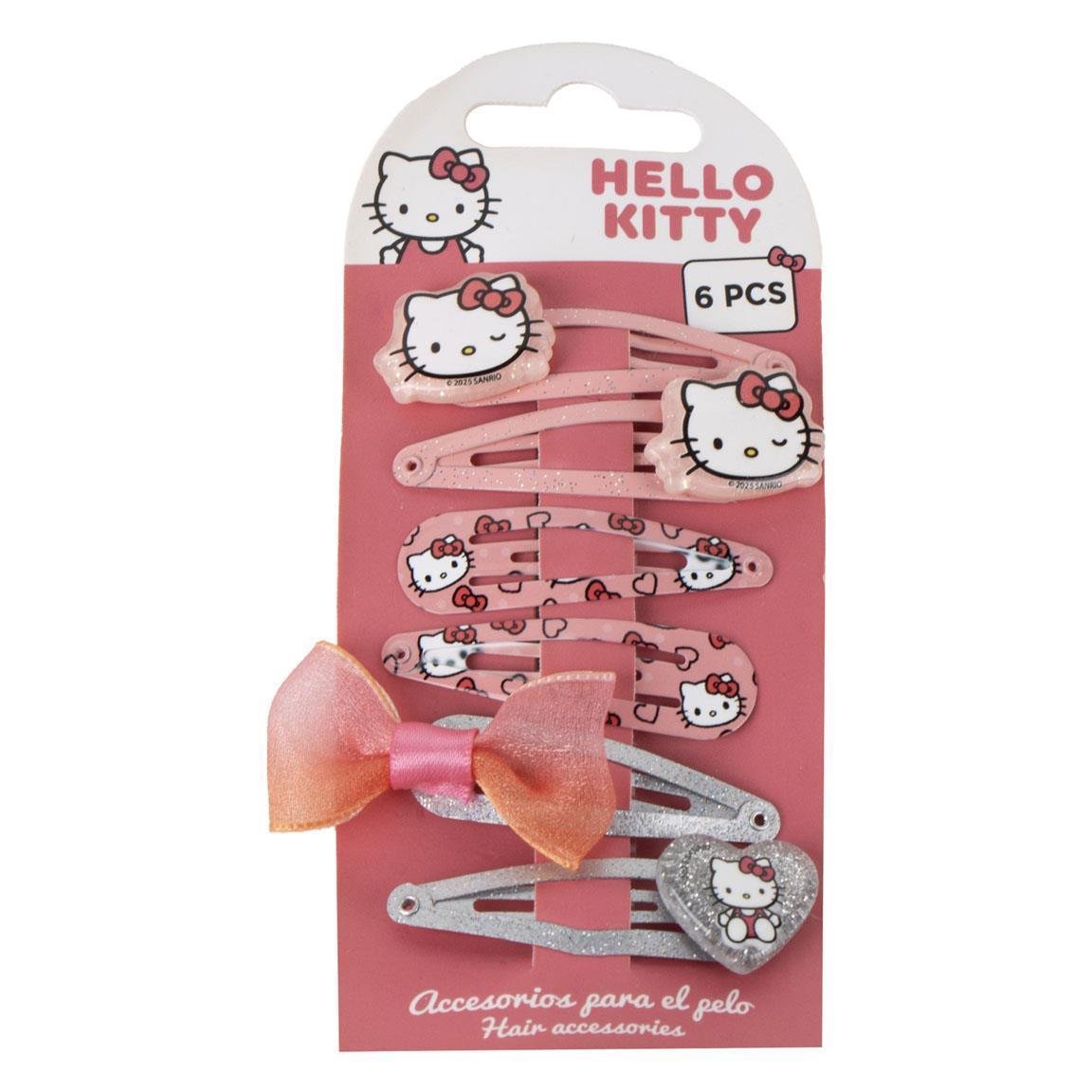 Φωτογραφία προϊόντος: Peach Jewelry Hello Kitty Παιδικα Αξεσουαρ Μαλλιων 6τεμ