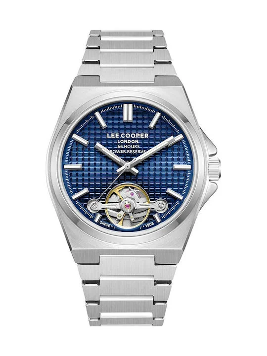 Φωτογραφία προϊόντος: Lee Cooper Bracelet Ανδρικό Ρολόι Αυτόματο με Ασημί Μεταλλικό Μπρασελέ