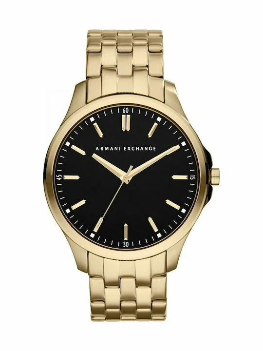 Φωτογραφία προϊόντος: Armani Exchange Ανδρικό Ρολόι 45mm Μπαταρίας με Χρυσό Μεταλλικό Μπρασελέ AX2145