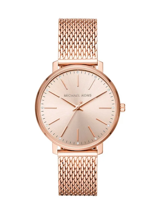 Φωτογραφία προϊόντος: Michael Kors Pyper Γυναικείο Ρολόι 38mm Μπαταρίας με Ροζ Χρυσό Μεταλλικό Μπρασελέ