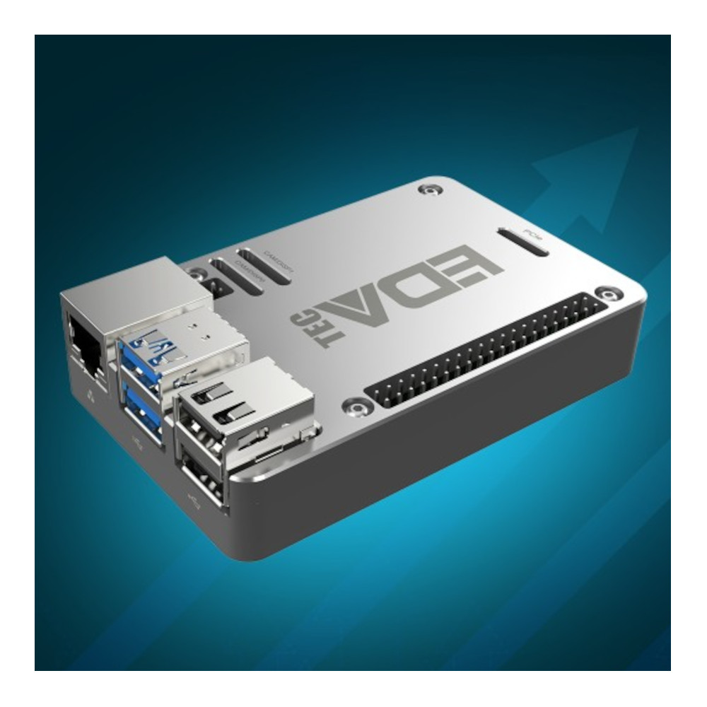 Φωτογραφία προϊόντος: EdaTec Pi5 Passive Cooling CNC Box, silver color