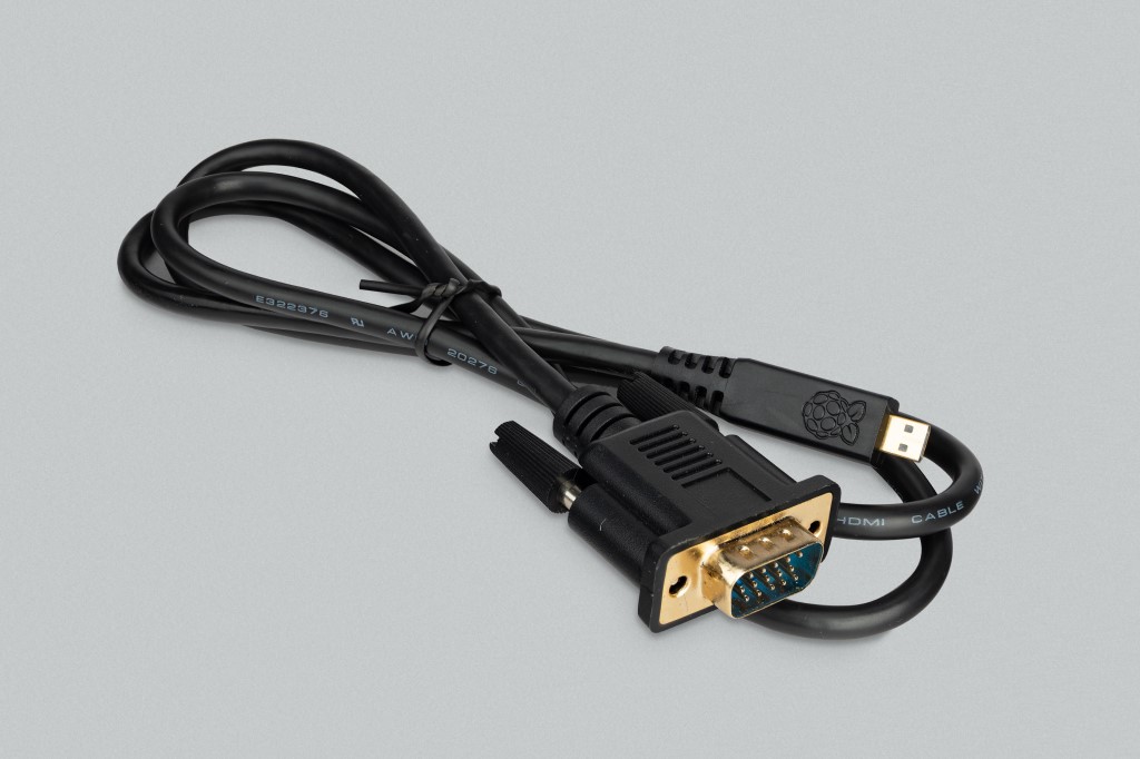 Φωτογραφία προϊόντος: Raspberry Pi Micro HDMI to VGA Cable, 1M, Black