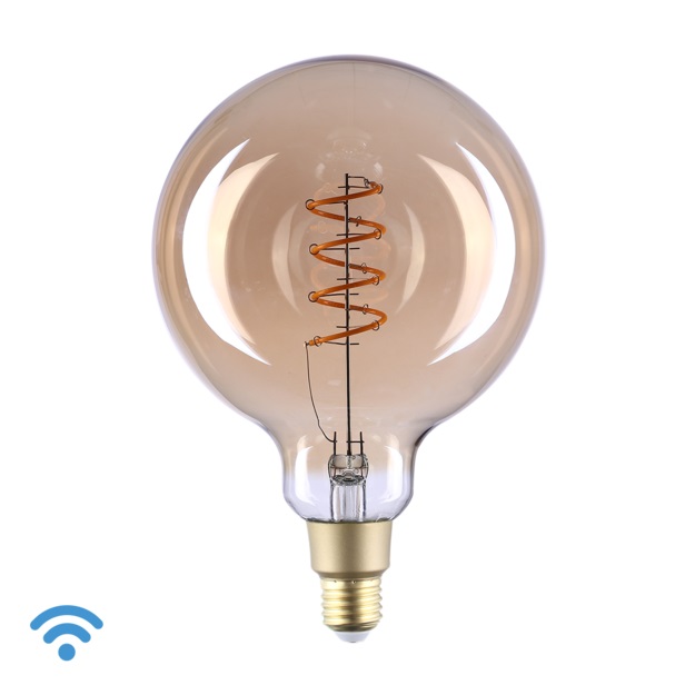 Φωτογραφία προϊόντος: Shelly Vintage Smart Λάμπα LED 4W E27 G125 Θερμό Λευκό 260lm Dimmable