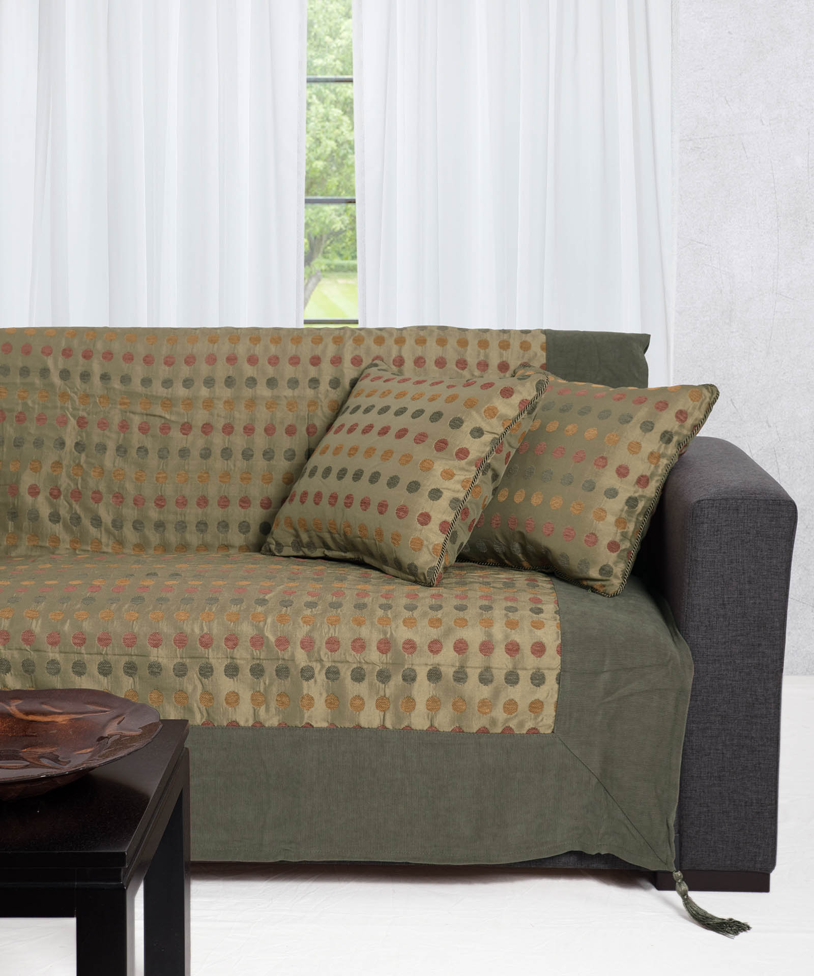 Φωτογραφία προϊόντος: SilkFashion ΡΙΧΤΑΡΙΑ 602 πουά (150cm x 180cm) πράσινο