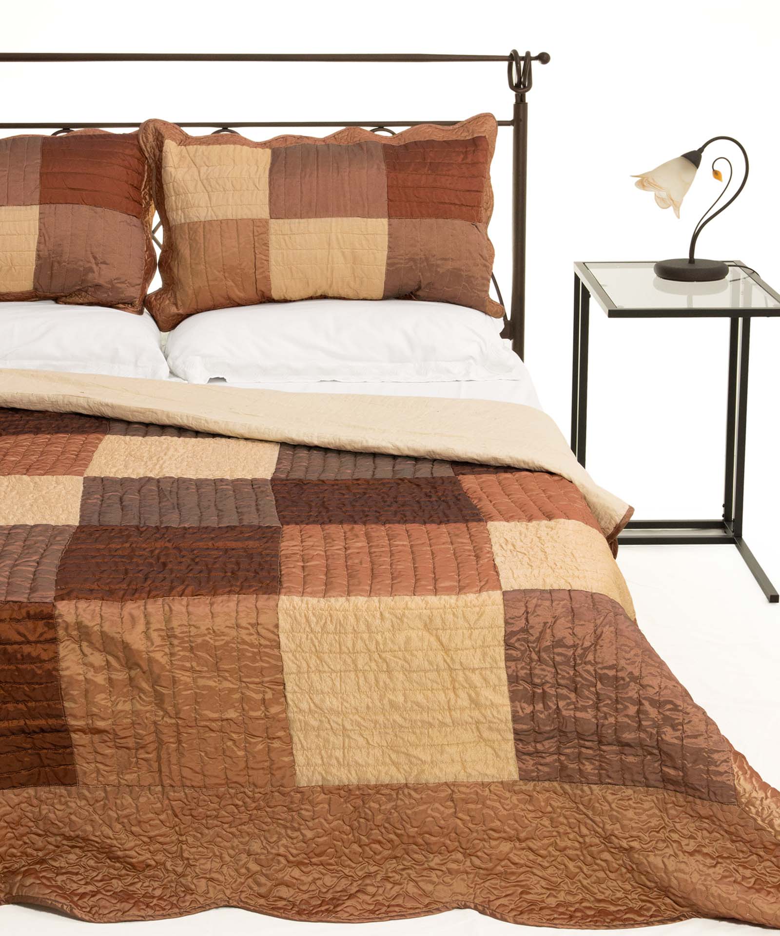 Φωτογραφία προϊόντος: SilkFashion ΚΟΥΒΕΡΛΙ σετ (160cm x 220cm + 1 x 50cm x 70cm) 6155 καφέ