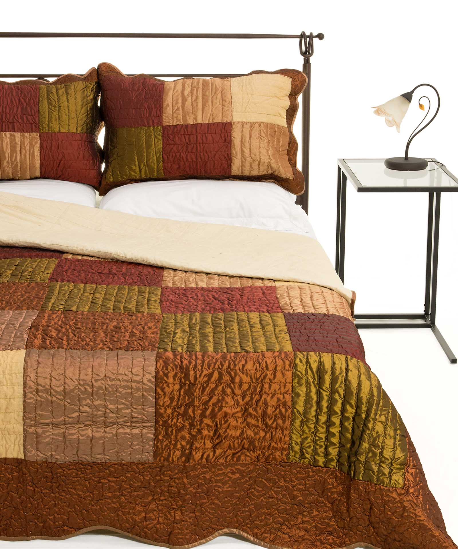 Φωτογραφία προϊόντος: SilkFashion ΚΟΥΒΕΡΛΙ σετ (220cm x 240cm + 2 x 50cm x 70cm) 6155 κεραμιδί