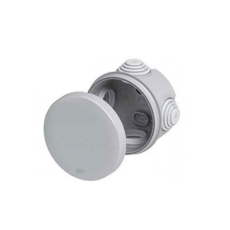 Φωτογραφία προϊόντος: ACALIGHT Φ80mm x 40mm ΕΠΙΤΟΙΧΟ ΚΟΥΤΙ ΔΙΑΚΛΑΔΩΣΗΣ ΚΑΛΩΔΙΩΝ ΣΤΡΟΓΓΥΛΟ, ΓΚΡΙ ΧΡΩΜΑΤΟΣ 4 ΔΙΟΔΙΩΝ IP55 RAL7035 / NX1043