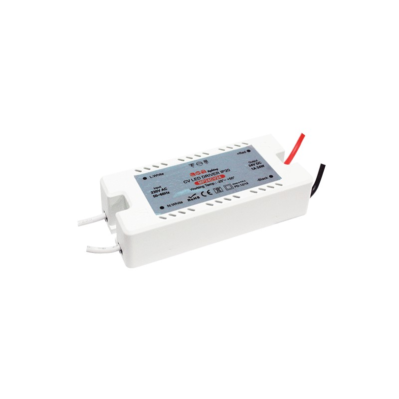 Φωτογραφία προϊόντος: ACALIGHT ΜΙΝΙ ΠΛΑΣΤΙΚΟ CV LED DRIVER 24W 230V AC24V DC 1A IP20 ΜΕ ΚΑΛΩΔΙΑ / MP24CV24