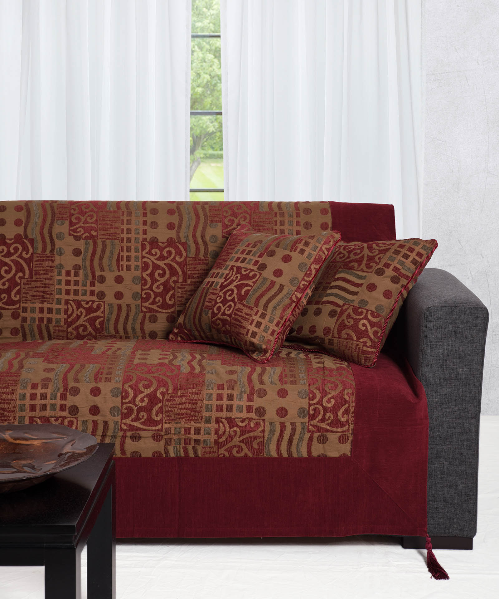 Φωτογραφία προϊόντος: SilkFashion ΡΙΧΤΑΡΙΑ 602 πυκνό (150cm x 180cm) μπορντώ