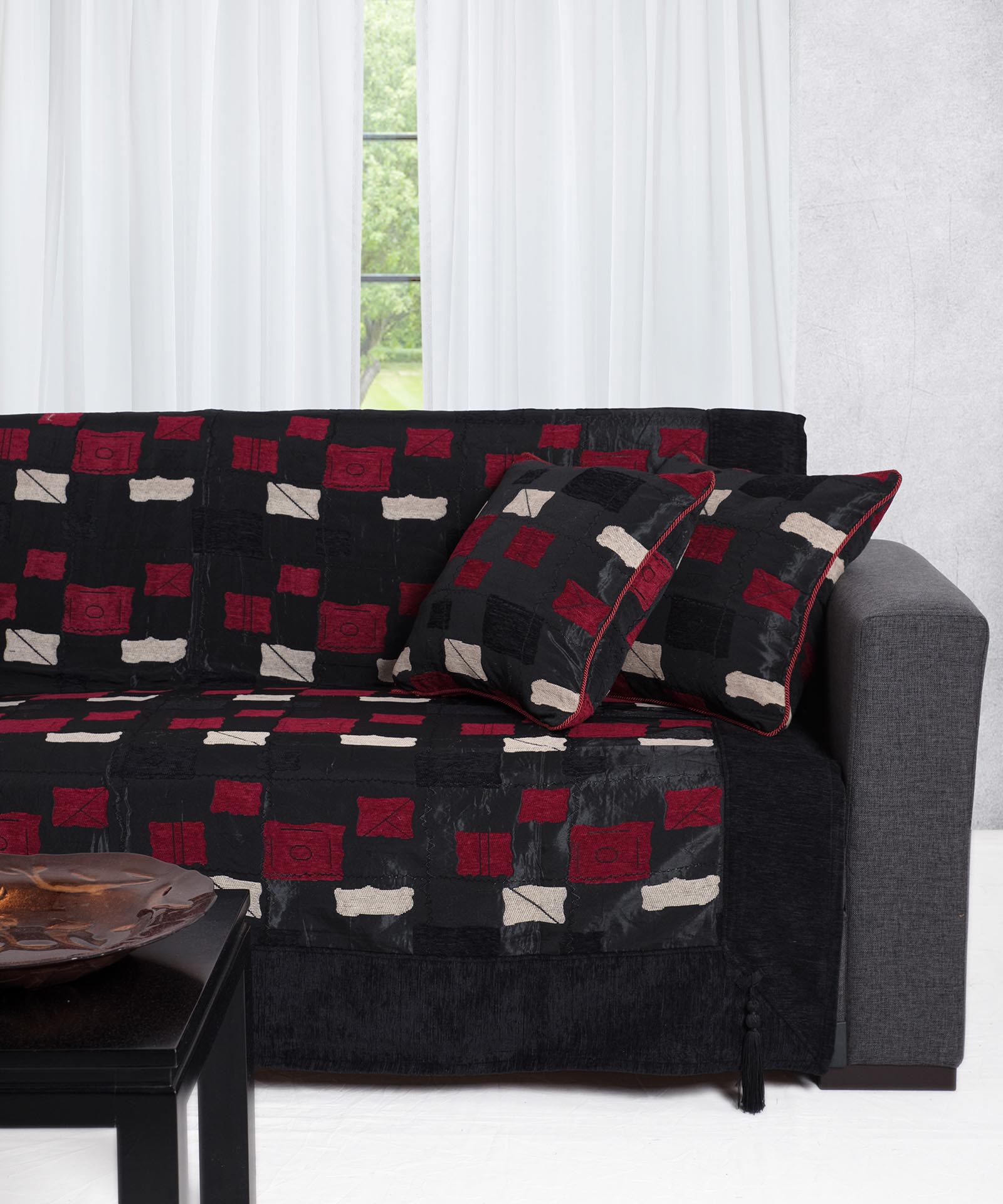 Φωτογραφία προϊόντος: SilkFashion ΡΙΧΤΑΡΙΑ 913 (180cm x 180cm / 180cm x 250cm / 180cm x 300cm) μαύρο