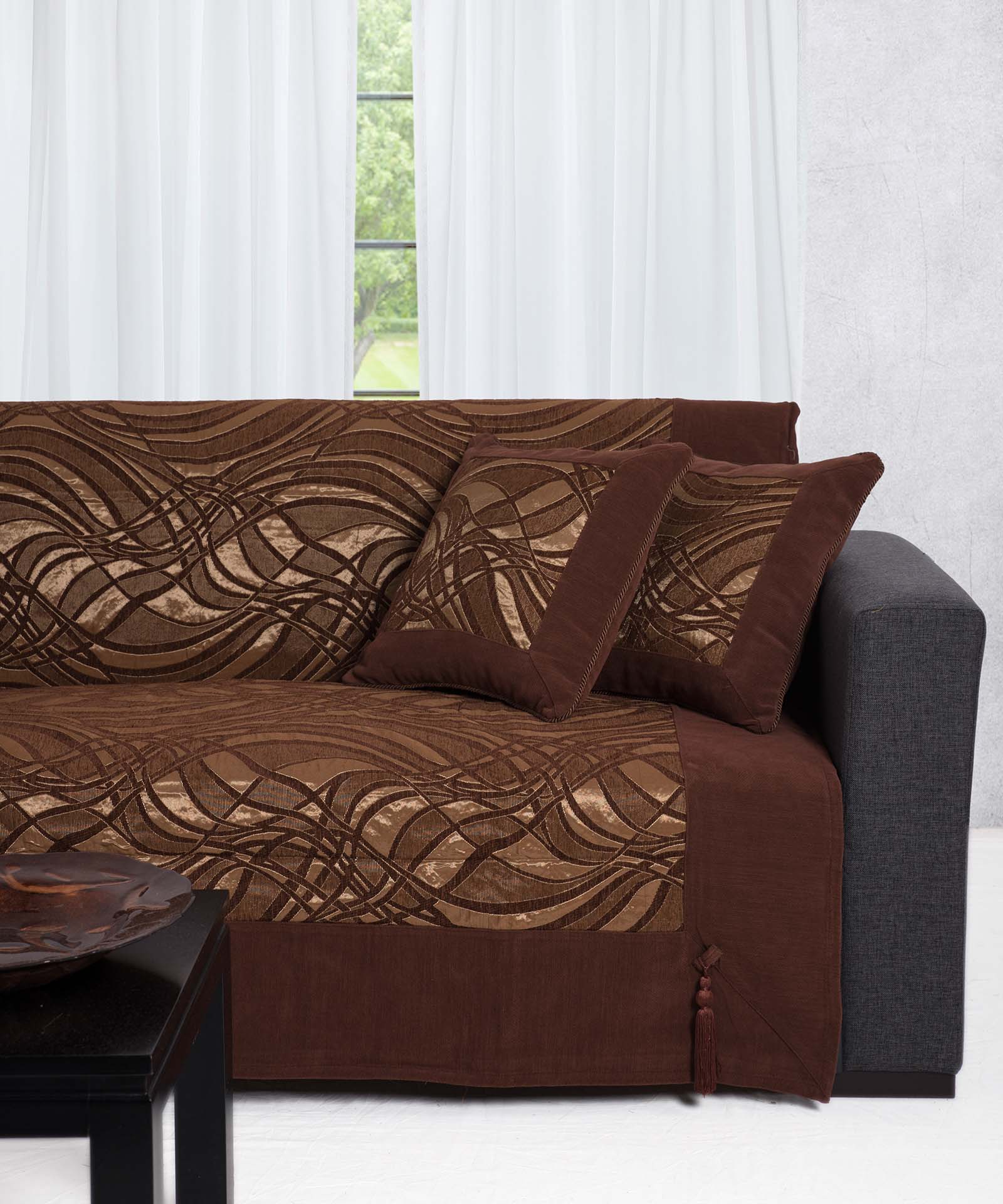Φωτογραφία προϊόντος: SilkFashion ΡΙΧΤΑΡΙΑ 911 (180cm x 180cm / 180cm x 250cm / 180cm x 300cm) καφέ