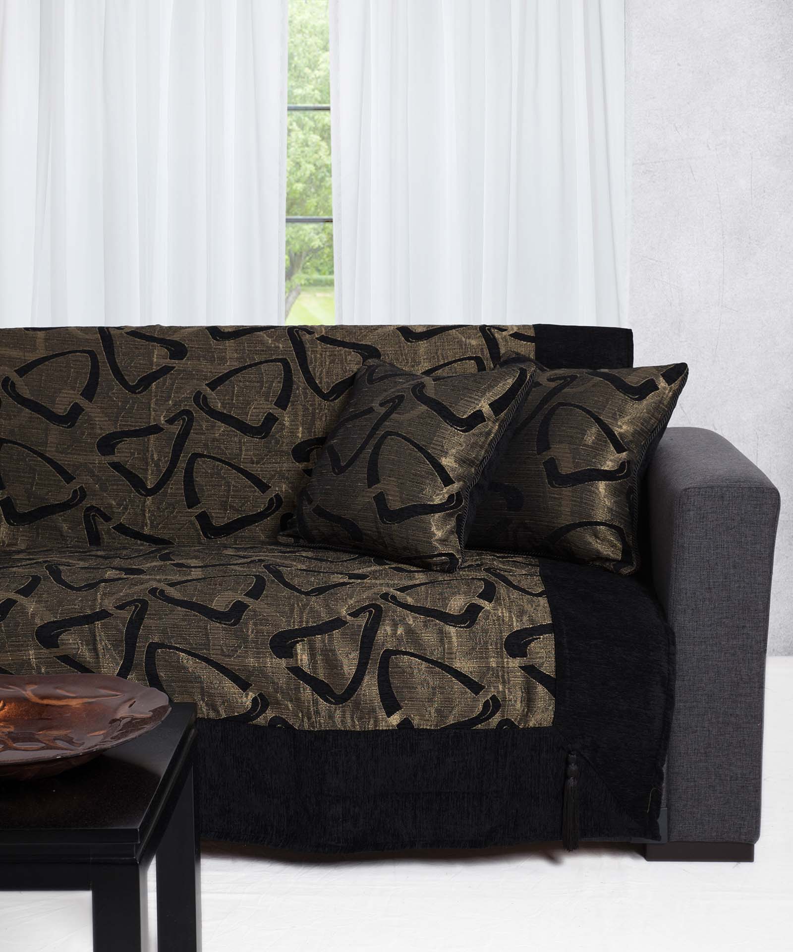 Φωτογραφία προϊόντος: SilkFashion ΡΙΧΤΑΡΙΑ 11230 (180cm x 180cm / 180cm x 250cm / 180cm x 320cm) μαύρο