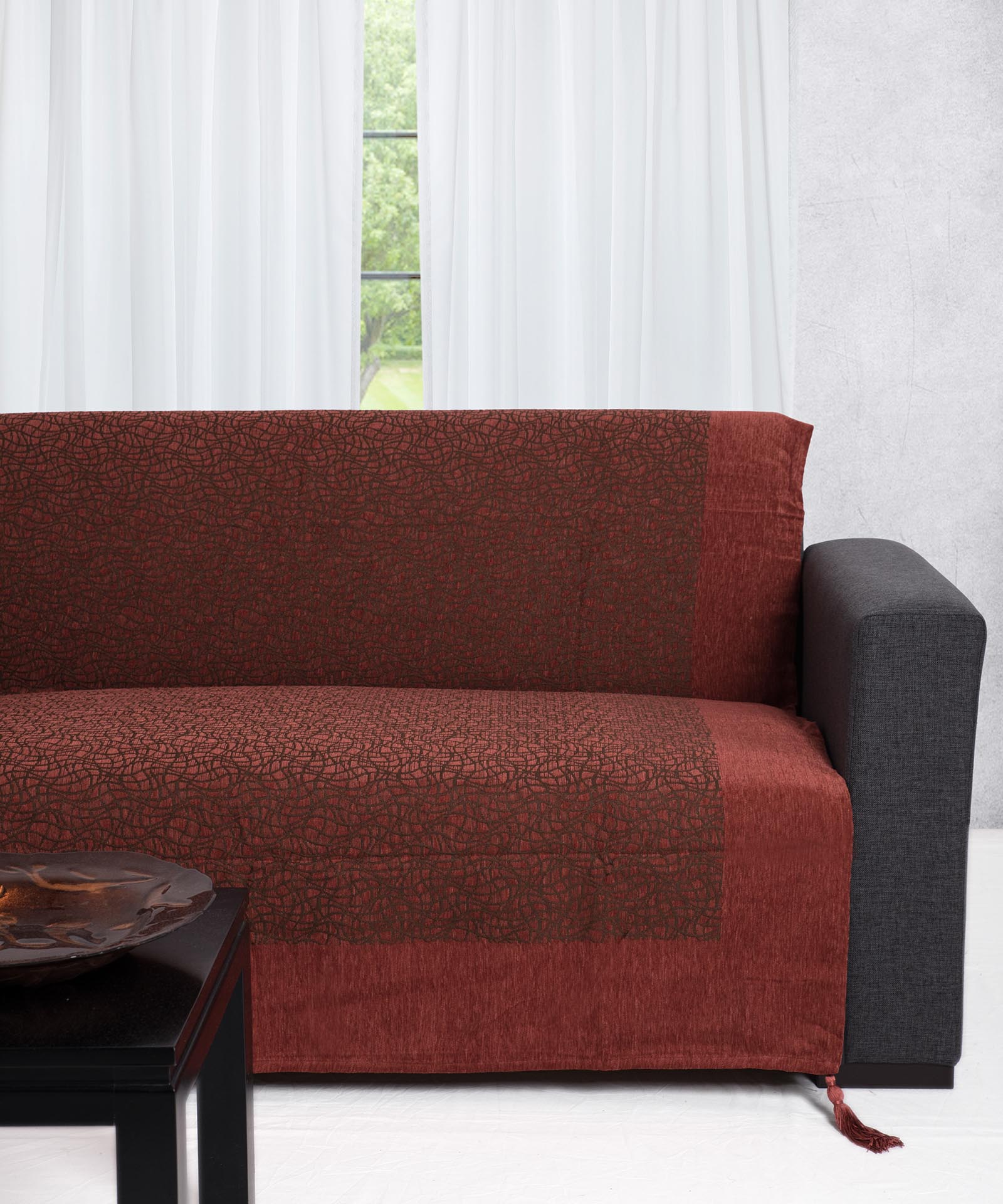 Φωτογραφία προϊόντος: SilkFashion ΡΙΧΤΑΡΙΑ 8091 (180cm x 180cm / 180cm x 250cm / 180cm x 300cm) κεραμιδί