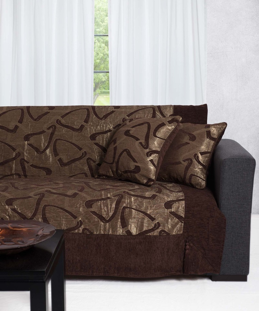 Φωτογραφία προϊόντος: SilkFashion ΡΙΧΤΑΡΙΑ 11230 (180cm x 180cm / 180cm x 250cm / 180cm x 320cm) καφέ