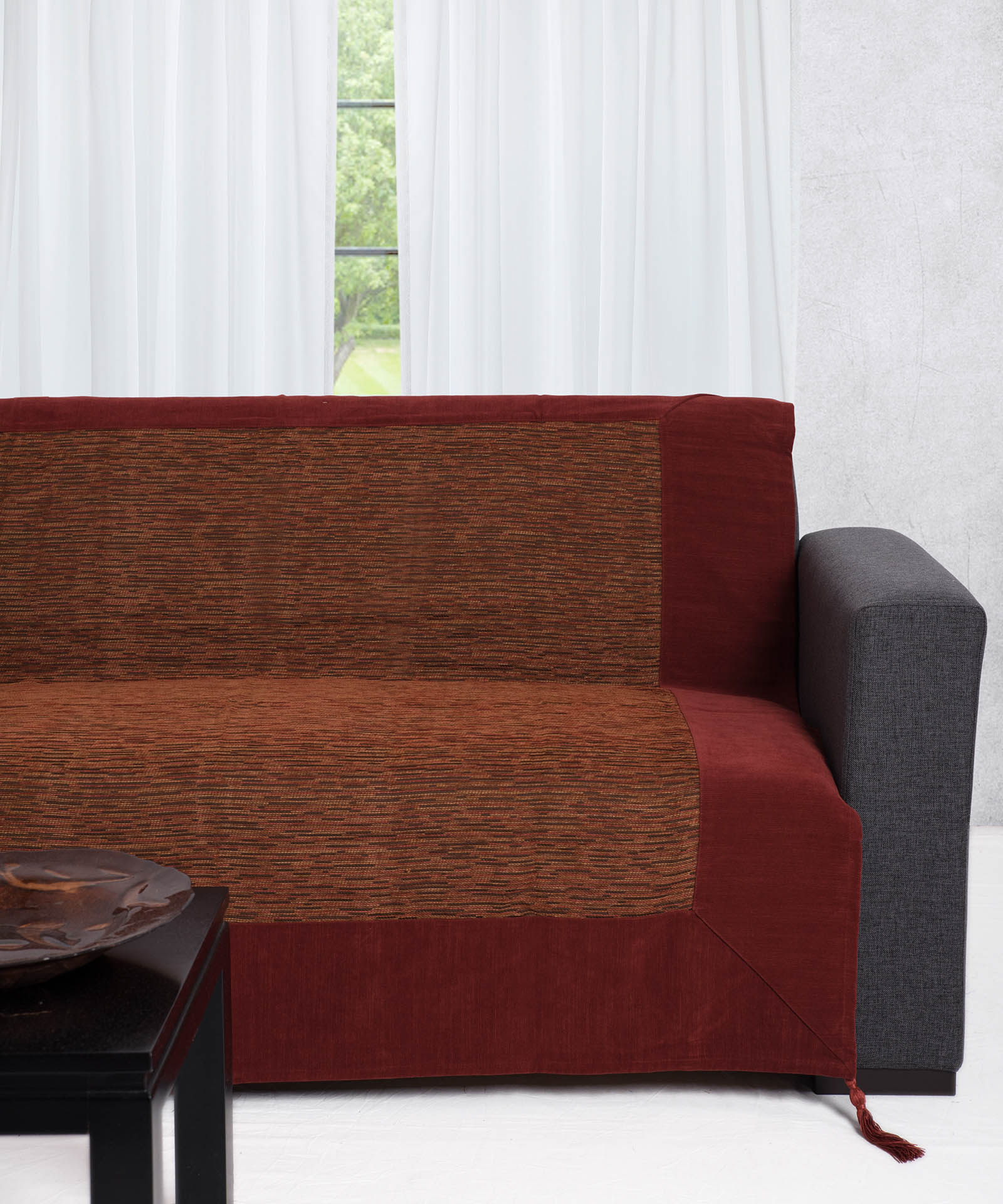 Φωτογραφία προϊόντος: SilkFashion ΡΙΧΤΑΡΙΑ 083 (180cm x 180cm / 180cm x 250cm / 180cm x 300cm) μπορντώ