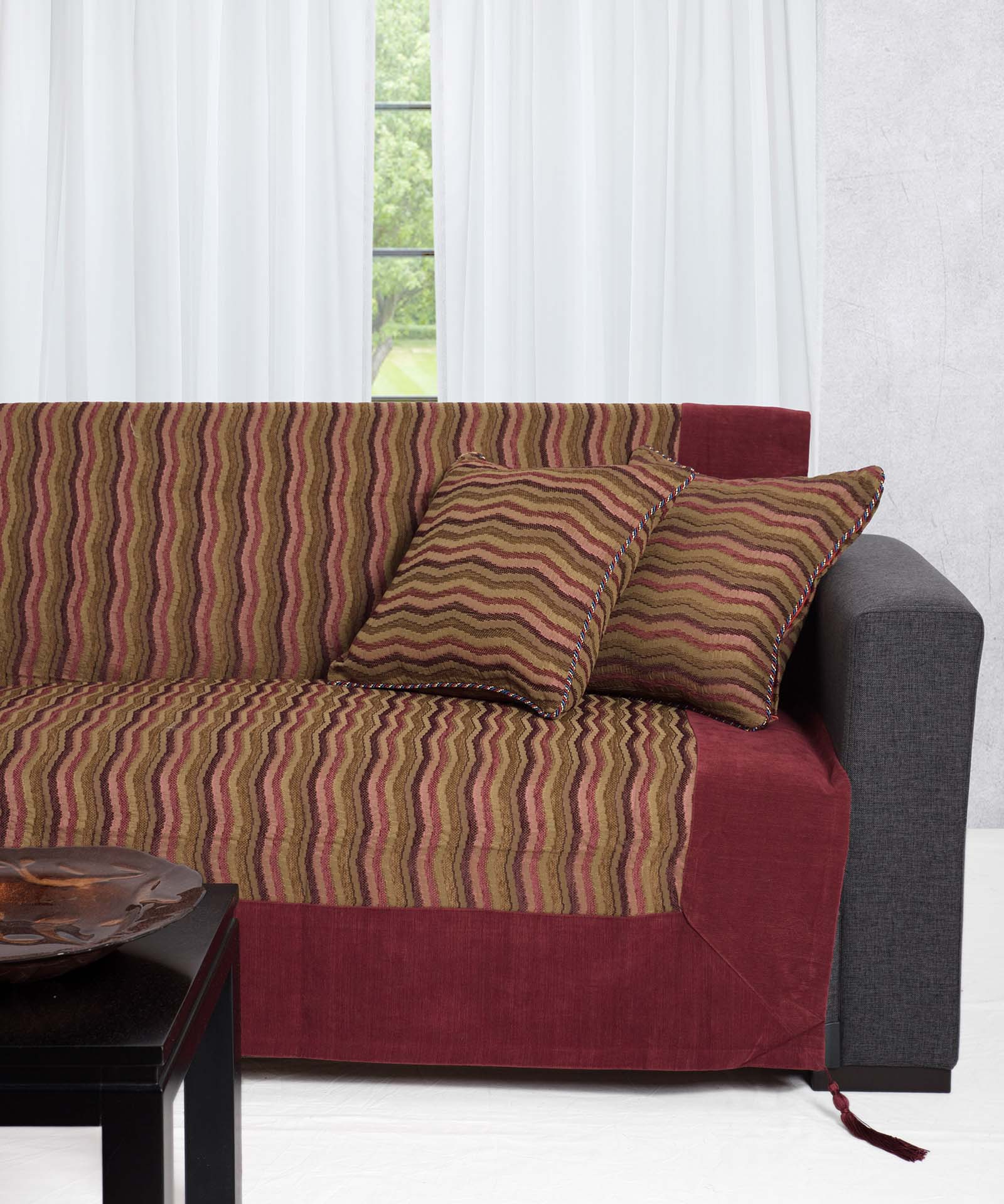 Φωτογραφία προϊόντος: SilkFashion ΡΙΧΤΑΡΙΑ 602 κύμα (180cm x 180cm / 180cm x 250cm / 180cm x 300cm) μπορντώ