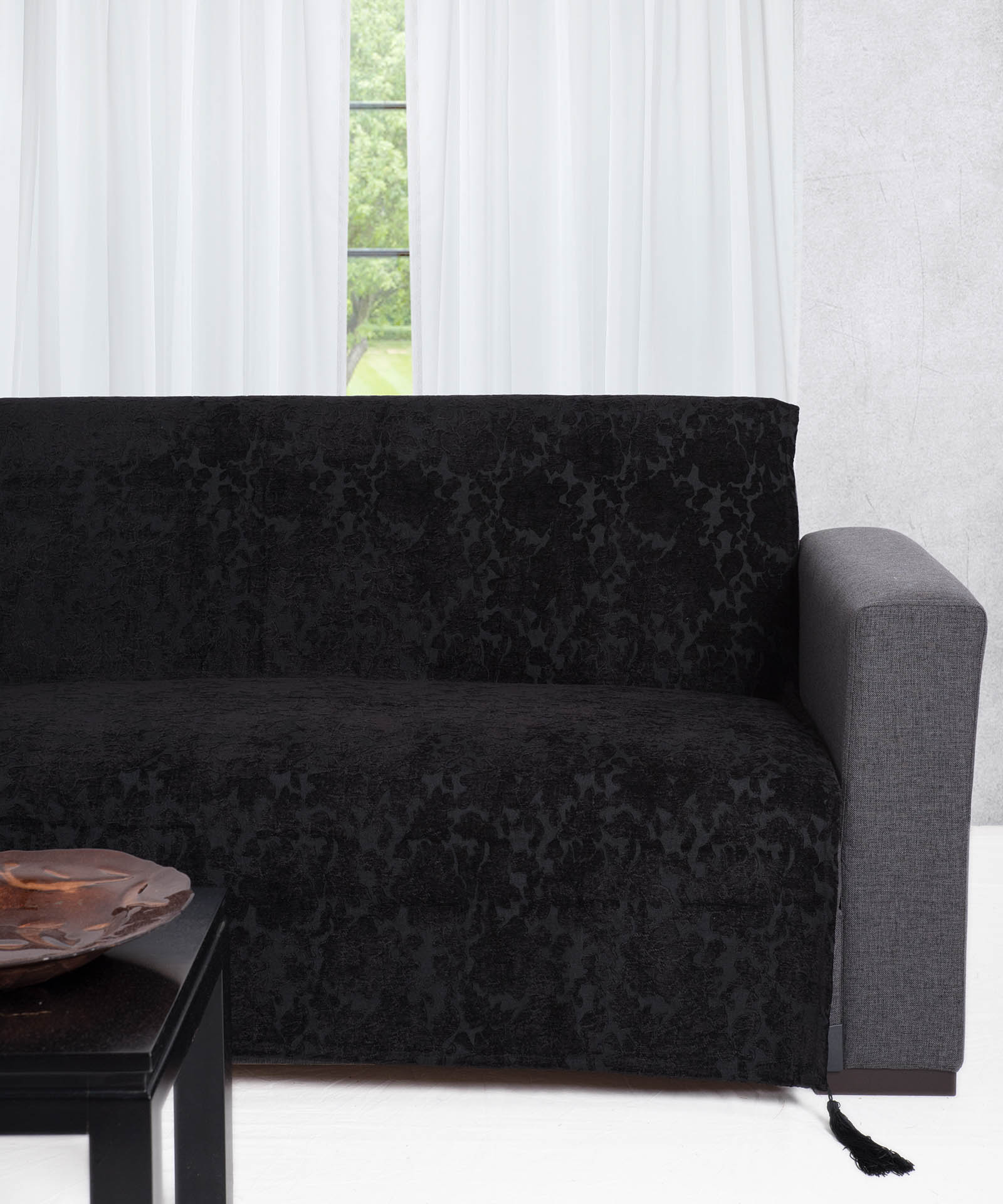 Φωτογραφία προϊόντος: SilkFashion ΡΙΧΤΑΡΙΑ 7098 (180cm x 180cm / 180cm x 250cm / 180cm x 320cm) μαύρο