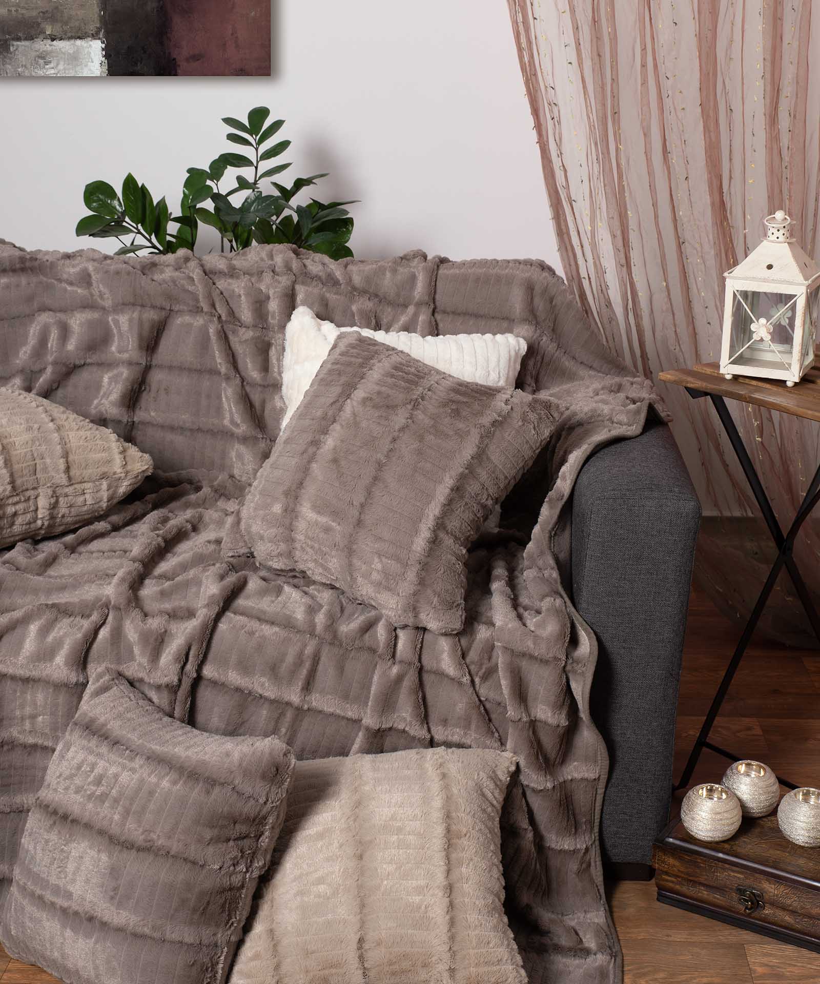 Φωτογραφία προϊόντος: SilkFashion ΜΑΞΙΛΑΡΟΘΗΚΗ stripe (65cm x 65cm) γκρί